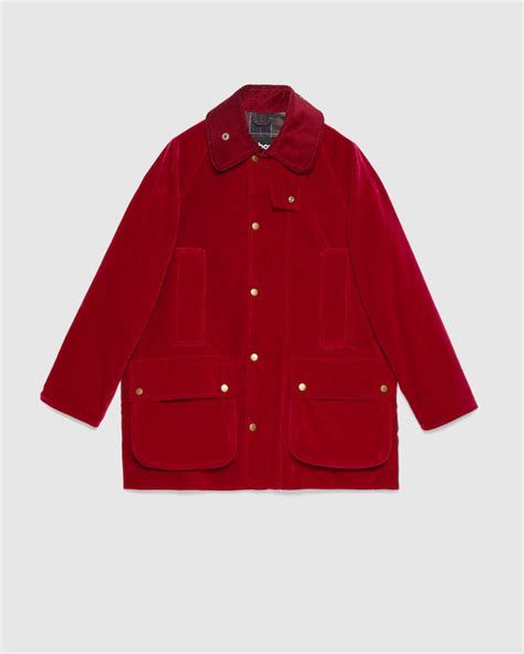 Gucci Velvet Barbour Beaufort jacket